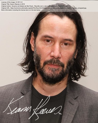 Autografo repro keanu reeves - repro,